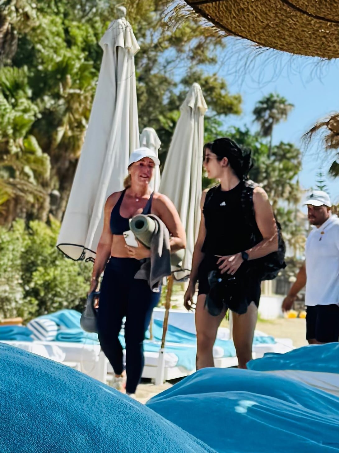 Personal training session at a beach club in Marbella